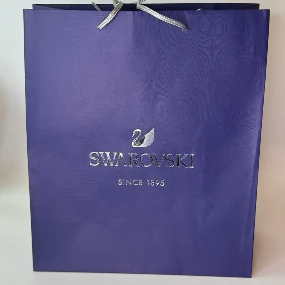 Swarovski Blue Paper Gift Empty Shopping Bag 12.5 x 14.5 x 6